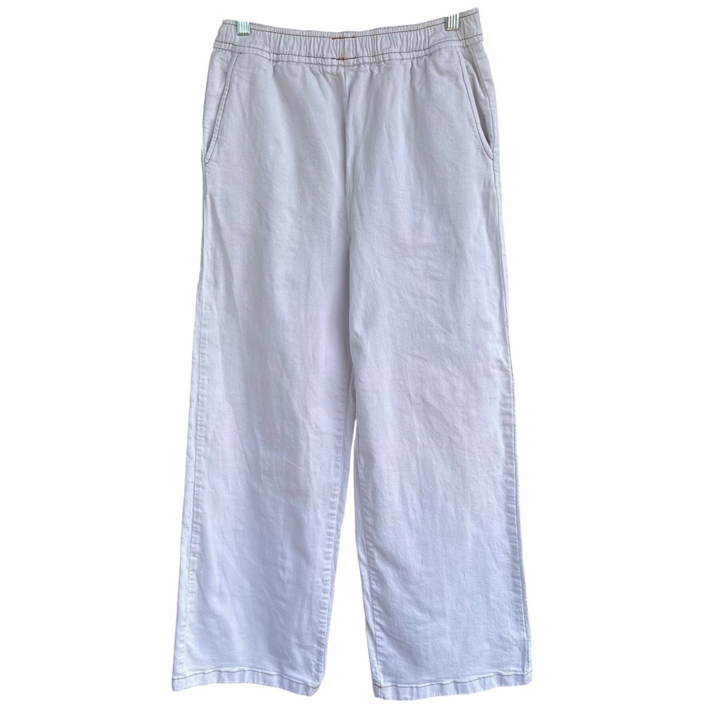 WeWoreWhat Womens‎ White Wide Leg Elastic Waist Stretch Pants Size M